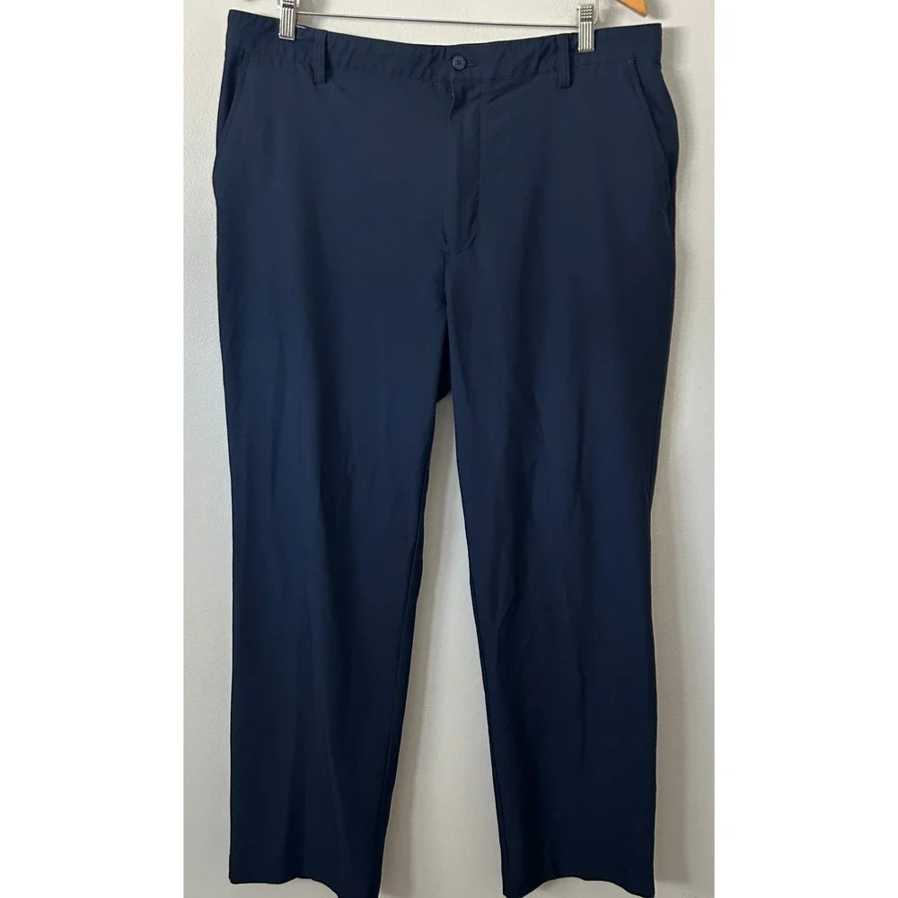 FootJoy Pants Men 38 Navy Blue Golf Performance Stretch Flat Front Athletic‎